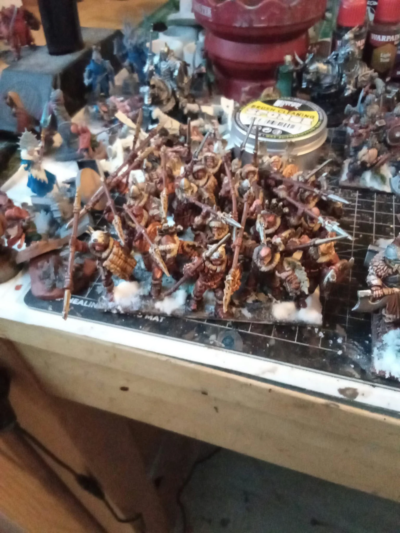 Geschilderde fantasy miniaturen van dichtbij